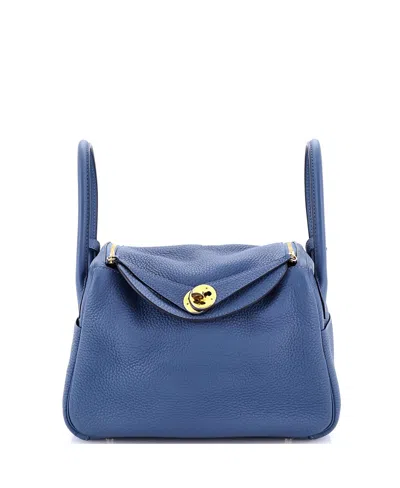 Pre-owned Pre-owned Hermes  Hermes 26 Lindy Bag Clemence In Blue