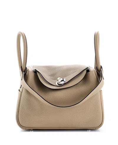 Pre-owned Pre-owned Hermes  Hermes 26 Lindy Bag Clemence In Neutral