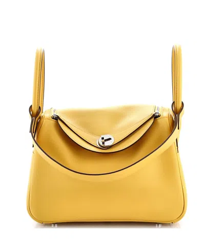 Pre-owned Pre-owned Hermes  Hermes 26 Lindy Bag Evercolor In Yellow