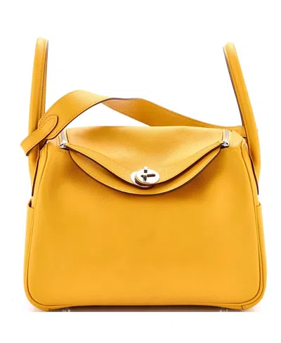 Pre-owned Pre-owned Hermes  Hermes 26 Lindy Bag Evercolor In Yellow