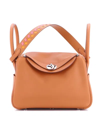 Pre-owned Pre-owned Hermes  Hermes 26 Lindy Bag Swift With Tressage Epsom In Brown