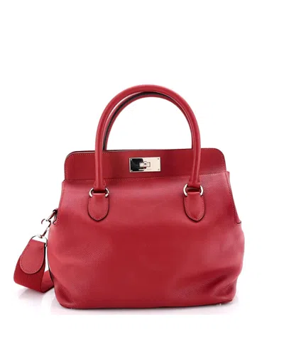 Pre-owned Pre-owned Hermes  Hermes 26 Toolbox Bag Evercolor In Red