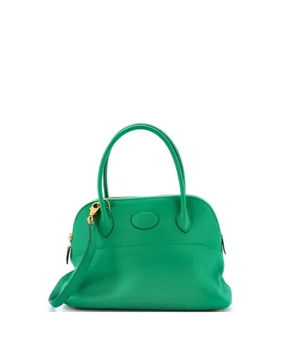 Pre-owned Pre-owned Hermes  Hermes 27 Bolide Bag Swift In Green