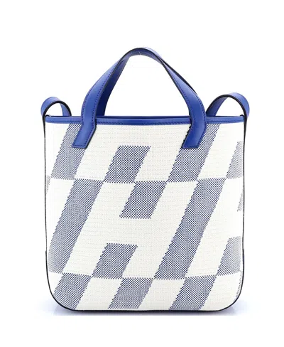 Pre-owned Pre-owned Hermes  Hermes 27 Cabas H En Biais Tote Canvas With Leather In Blue