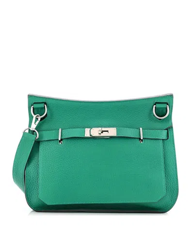 Pre-owned Pre-owned Hermes  Hermes 28 Jypsiere Bag Clemence In Green