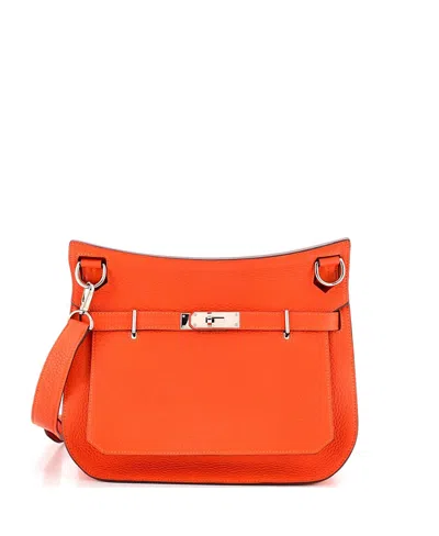 Pre-owned Pre-owned Hermes  Hermes 28 Jypsiere Bag Clemence In Orange