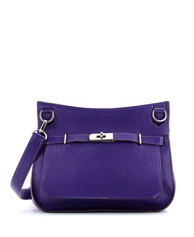 Pre-owned Pre-owned Hermes  Hermes 28 Jypsiere Bag Clemence In Purple