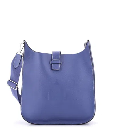Pre-owned Pre-owned Hermes  Hermes 29 Evelyne Sellier Bag Epsom In Blue