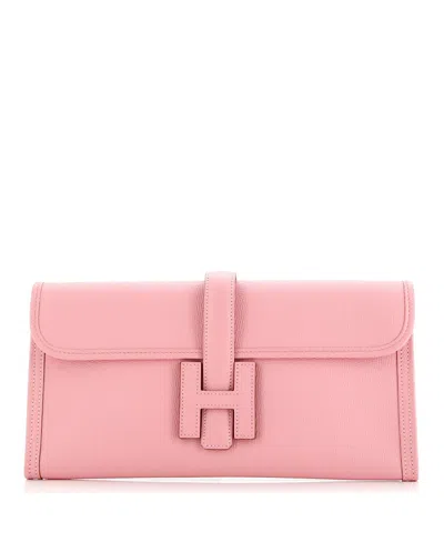 Pre-owned Pre-owned Hermes  Hermes 29 Jige Elan Clutch Epsom In Pink