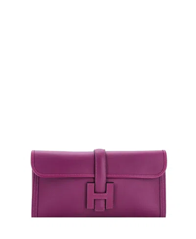 Pre-owned Pre-owned Hermes  Hermes 29 Jige Elan Clutch Evercolor In Purple