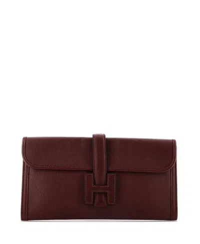 Pre-owned Pre-owned Hermes  Hermes 29 Jige Elan Clutch Evercolor In Red