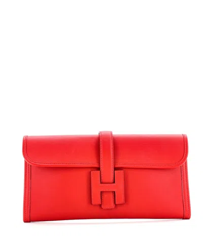 Pre-owned Pre-owned Hermes  Hermes 29 Jige Elan Clutch Swift In Red