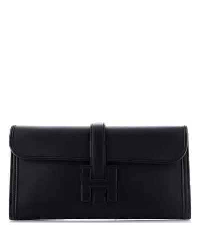 Pre-owned Hermes  Hermes 29 Jige Elan Clutch Swift In Black