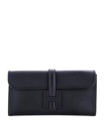 Pre-owned Hermes  Hermes 29 Jige Elan Clutch Swift In Black