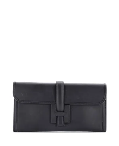 Pre-owned Pre-owned Hermes  Hermes 29 Jige Elan Clutch Swift In Black