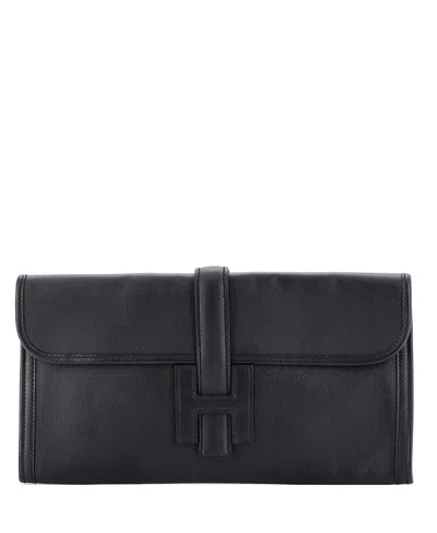 Pre-owned Pre-owned Hermes  Hermes 29 Jige Elan Clutch Swift In Black