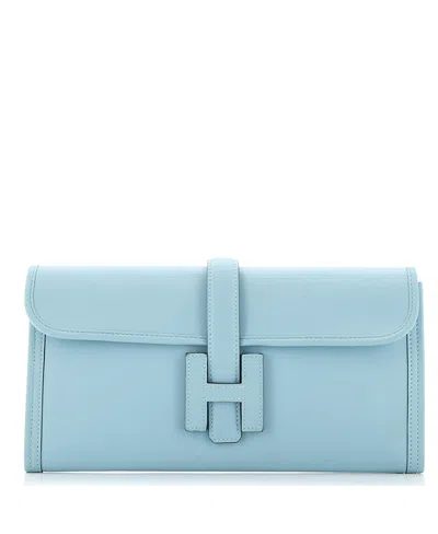 Pre-owned Pre-owned Hermes  Hermes 29 Jige Elan Clutch Swift In Blue