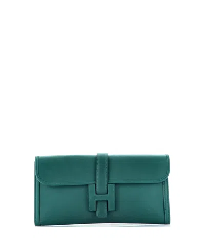Pre-owned Pre-owned Hermes  Hermes 29 Jige Elan Clutch Swift In Blue