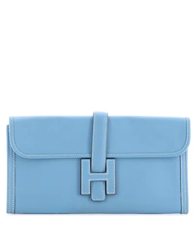 Pre-owned Pre-owned Hermes  Hermes 29 Jige Elan Clutch Swift In Blue