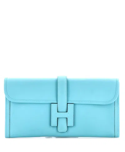 Pre-owned Pre-owned Hermes  Hermes 29 Jige Elan Clutch Swift In Blue