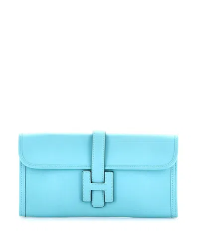 Pre-owned Pre-owned Hermes  Hermes 29 Jige Elan Clutch Swift In Blue