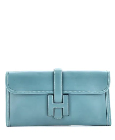 Pre-owned Pre-owned Hermes  Hermes 29 Jige Elan Clutch Swift In Blue