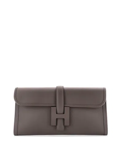 Pre-owned Pre-owned Hermes  Hermes 29 Jige Elan Clutch Swift In Gray