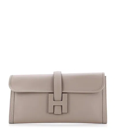 Pre-owned Pre-owned Hermes  Hermes 29 Jige Elan Clutch Swift In Gray