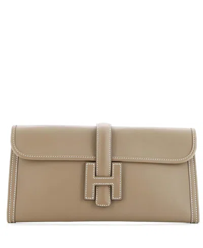 Pre-owned Pre-owned Hermes  Hermes 29 Jige Elan Clutch Swift In Gray