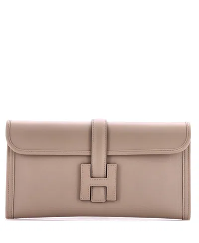Pre-owned Pre-owned Hermes  Hermes 29 Jige Elan Clutch Swift In Gray