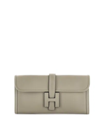 Pre-owned Pre-owned Hermes  Hermes 29 Jige Elan Clutch Swift In Green