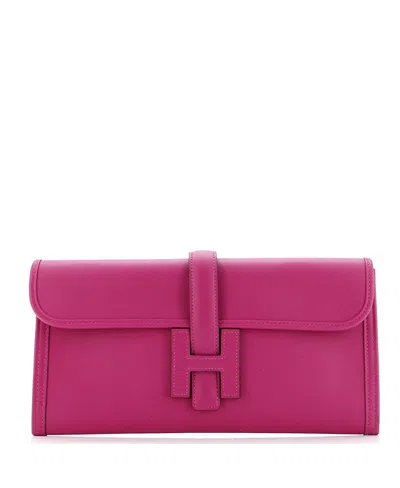 Pre-owned Pre-owned Hermes  Hermes 29 Jige Elan Clutch Swift In Pink