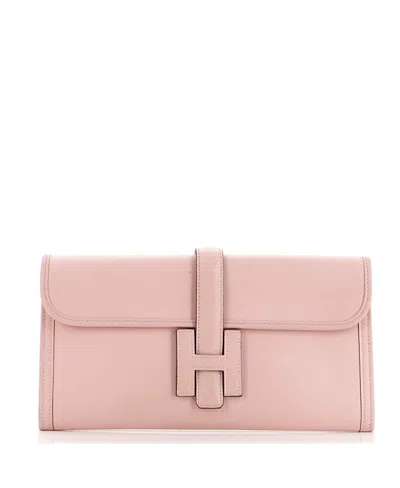 Pre-owned Pre-owned Hermes  Hermes 29 Jige Elan Clutch Swift In Pink