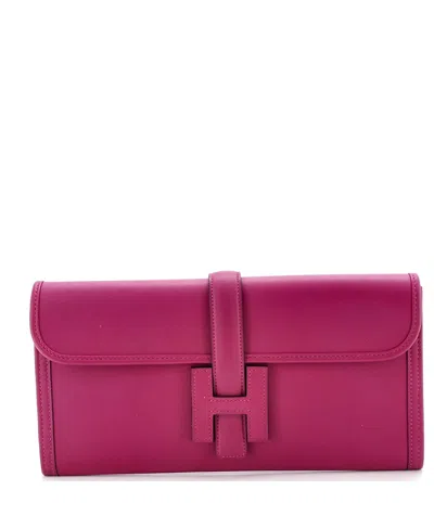 Pre-owned Pre-owned Hermes  Hermes 29 Jige Elan Clutch Swift In Pink