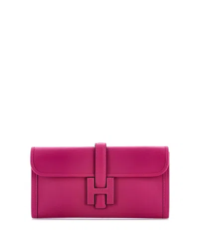 Pre-owned Pre-owned Hermes  Hermes 29 Jige Elan Clutch Swift In Pink