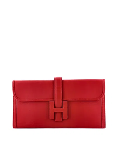 Pre-owned Pre-owned Hermes  Hermes 29 Jige Elan Clutch Swift In Red
