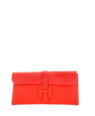 Pre-owned Pre-owned Hermes  Hermes 29 Jige Elan Clutch Swift In Red
