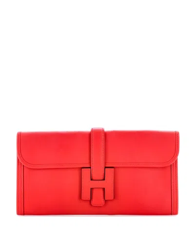 Pre-owned Pre-owned Hermes  Hermes 29 Jige Elan Clutch Swift In Red