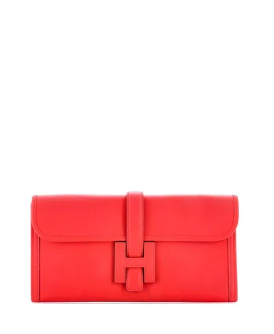 Pre-owned Hermes  Hermes 29 Jige Elan Clutch Swift In Red