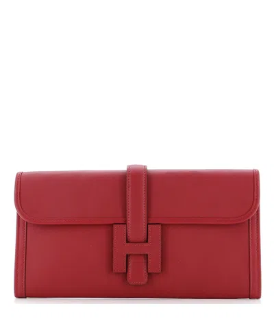 Pre-owned Hermes  Hermes 29 Jige Elan Clutch Swift In Red