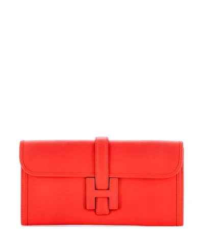 Pre-owned Pre-owned Hermes  Hermes 29 Jige Elan Clutch Swift In Red