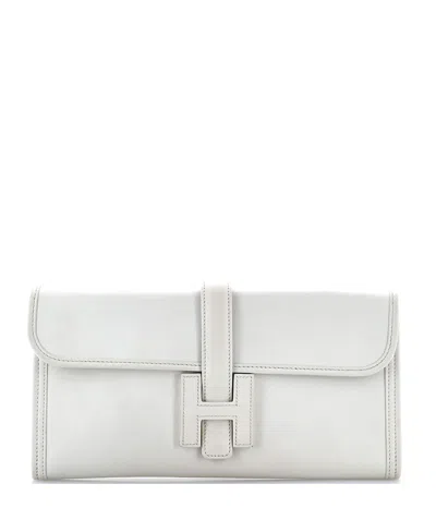 Pre-owned Pre-owned Hermes  Hermes 29 Jige Elan Clutch Swift In White