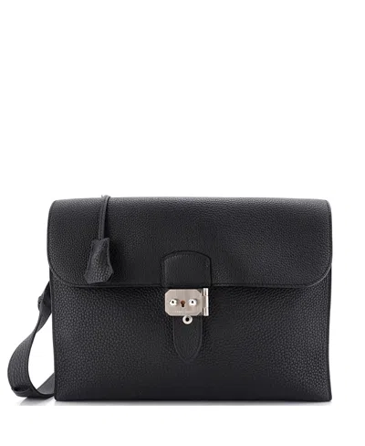 Pre-owned Pre-owned Hermes  Hermes 29 Sac A Depeches Messenger Bag Togo In Black