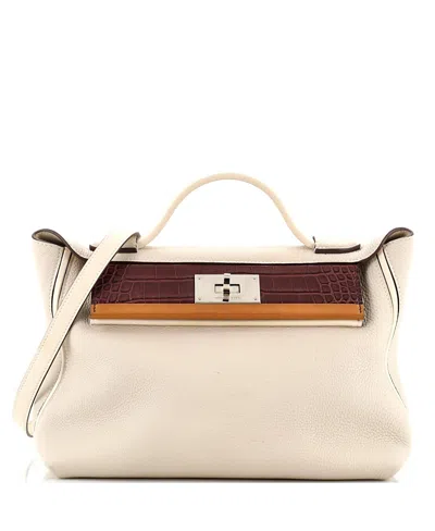 Pre-owned Pre-owned Hermes  Hermes 29 Touch 24/24 Bag Togo With Alligator And Swift In Neutral