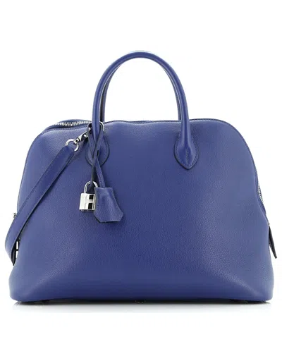 Pre-owned Pre-owned Hermes  Hermes 30 Bolide 1923 Bag Evercolor In Blue