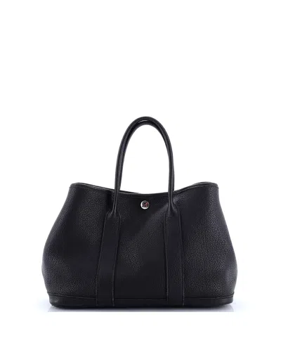 Pre-owned Pre-owned Hermes  Hermes 30 Garden Party Tote Leather In Black