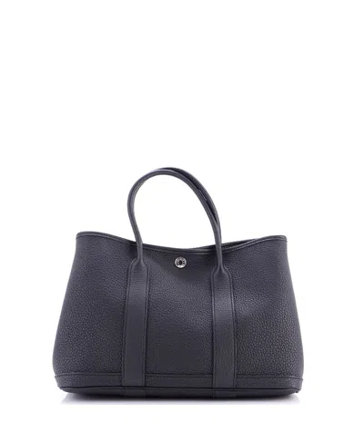 Pre-owned Pre-owned Hermes  Hermes 30 Garden Party Tote Leather In Black