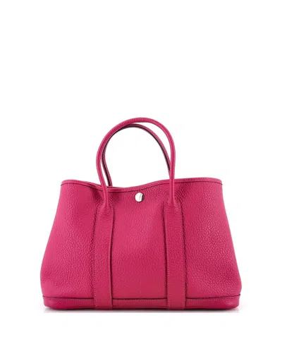Pre-owned Pre-owned Hermes  Hermes 30 Garden Party Tote Leather In Purple
