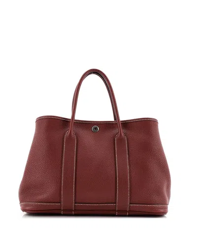 Pre-owned Pre-owned Hermes  Hermes 30 Garden Party Tote Leather In Red
