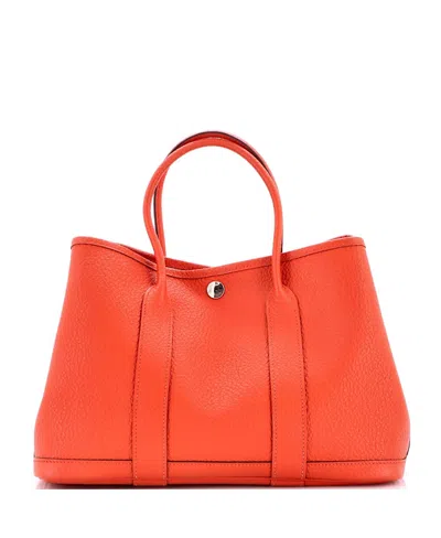 Pre-owned Pre-owned Hermes  Hermes 30 Garden Party Tote Leather In Red